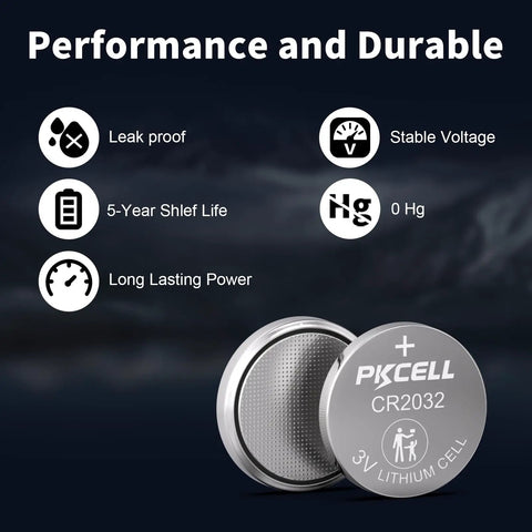 Top Shelf CR2032 Lithium 3V Coin Cell Batteries 20 Pack highlighted features like leak proof and long lasting power.