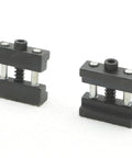 Hxszk Quick Clamp Work Stop Tool For Mill Vises 1/2 Inch Jaws Fractal Grip Steel milling fixture on white background.