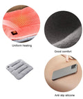 Cozy Brown Heated Seat Pad With Soft Plush Cushion For Office Chair At Home Or Work Featuring 3 Adjustable Heat Settings for uniform heating.