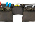 Beefy Heavy Duty Leather Construction Work Apron With 12 Pockets And 2 Inch Belt Oiled Brown Leather Large Size For Carpenters