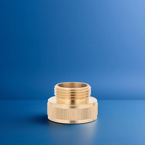 Brass Garden Hose Adapter Quick Connect Fitting Converts 1 Inch Female To 3/4 Inch Male For Irrigation Outdoor Watering And Repair Without Any Tools, brass connector