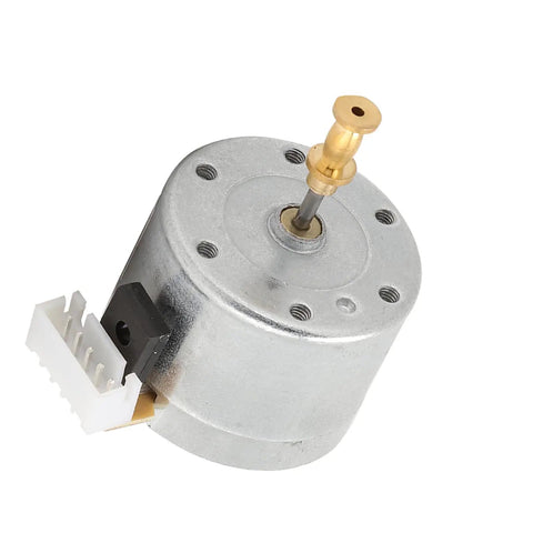 Smooth Running 3 Speed Turntable Motor Replacement, DC 12V Brush Electric for Record Player with brass shaft and mounting connector.