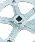 Close-up of Fixed Gear Crankset 44T 170mm Aluminum Alloy For Single Speed Bikes, showing bolt pattern and silver finish