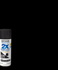 Rust-Oleum Painter's Touch 2X Ultra Cover spray paint can, 12 oz, Ultra Matte Black, front view