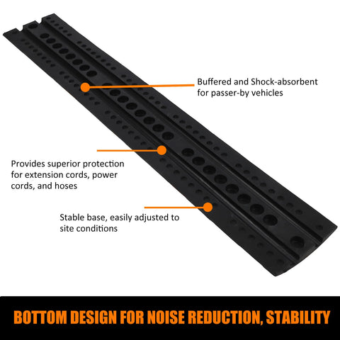 6 Ft Rubber Speed Bumps 2 Pack Heavy Duty Driveway Ramp For Gravel Road And Parking Lot Asphalt Protect Cables And Hoses