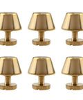 Straight Up Solid Brass Purse Feet With Flat Head Studs And Badass Screw Rivets For Pro Handbag Gear and Top Shelf Leather Crafting DIY Tools Hassle Free Click Lock Assembly - 6 flat head purse feet.