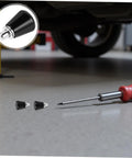 Top Shelf 4 Pack Spring Plunger Pins Metal Universal Fit For Industrial Machine Tools With Smooth Ball End Action And Secure Locking For Tricky Mechanical Assembly Jobs That Hit The Spot Perfectly, showing three black metal pins and a screwdriver.