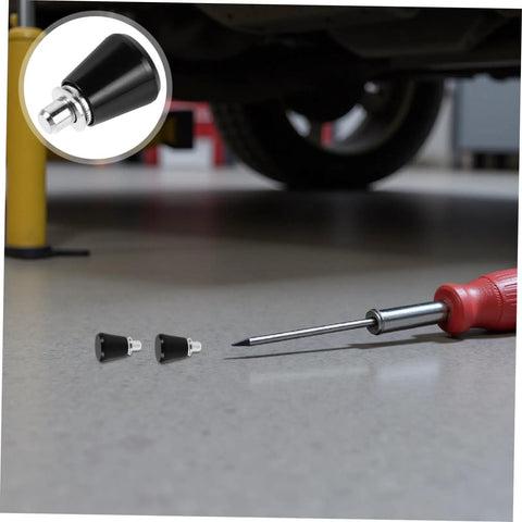 Top Shelf 4 Pack Spring Plunger Pins Metal Universal Fit For Industrial Machine Tools With Smooth Ball End Action And Secure Locking For Tricky Mechanical Assembly Jobs That Hit The Spot Perfectly, showing three black metal pins and a screwdriver.