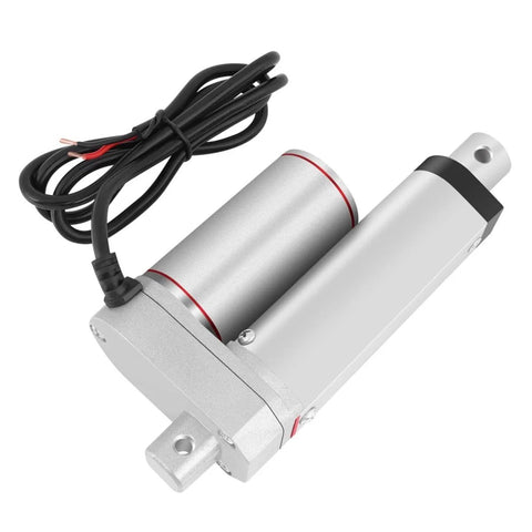 24V DC Linear Actuator Push Rod With 50mm Stroke And 750N Thrust IP54 Rated, Built In Limit Switch, Low Noise, Heavy Duty Use
