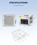 Dimensions and features of 15L Ultrasonic Cleaner With Knob, 760W Total Power, 40kHz Digital Cavitation And Heater
