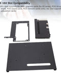 PCIE 16X slot compatibility components for eGPU dock, tough aluminum alloy, designed for laptop graphics enhancement.