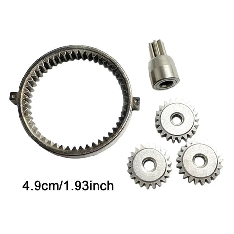 Heavy Duty Metal Electric Drill Gear Set With 50 Teeth Planetary Gears And Ring For 775 And 550 Drills
