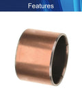 Heavy Duty 25mm Id X 28mm Od X 20mm Length Carbon Steel Copper Alloy Sleeve Bearing Oilless Bushing shown from side angle.