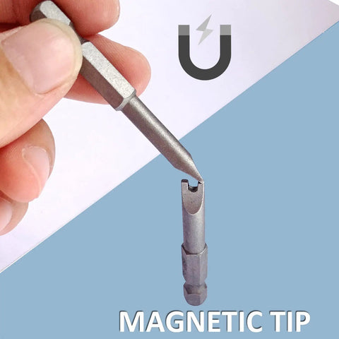 Heavy Duty U Shaped Spanner Screwdriver Bit Set, 5 Piece S2 Steel Magnetic Power Drill Kit with visible magnetic tip.