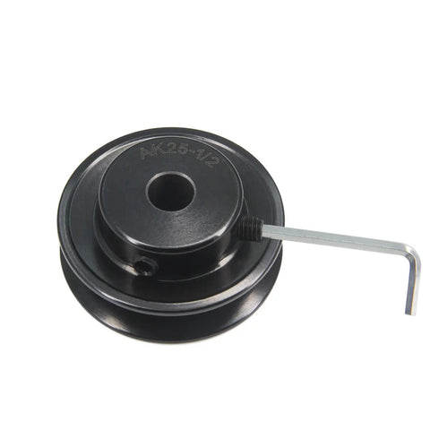 Single Groove Web Sheave For V Belt, 2.5 Inch Outside Diameter, 0.5 Inch Bore, Cast Iron Pulley with Allen key