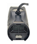 Slip Right In Road Trip Ready 200 Watt Car Power Inverter With Dual Ac Outlets And Quick Charge Usb showing rear with ventilation.