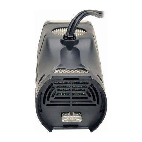 Slip Right In Road Trip Ready 200 Watt Car Power Inverter With Dual Ac Outlets And Quick Charge Usb showing rear with ventilation.