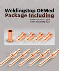 SL40 Plasma Torch Electrode Tip Kit For Cutmaster 42 Plasma Cutter Compatible With Thermal Dynamics 10 copper pieces