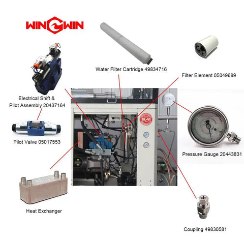 Hydraulic Cylinder Head 20416445 Compatible With 75S 100S Water Jet Cutter Spare Parts diagram and components labeled.