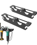 Beefy Steel Wall Mount Multi Tool Organizer And Tool Storage Rack 2 Pack For Drills Grinders And Power Tools Heavy Duty