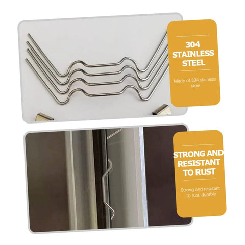 Stainless Steel Greenhouse Glass Clips Set For DIY Fixes, Heavy Duty Wire Clamps For Glass Panels, Garden And Plant Covering, 50 Sets Of Z Clamp Style Clips For Secure Glass Replacement