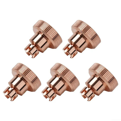 Five Pack KP2845-2 Plasma Shield Cups for Tomahawk 1538 and LC105 Torches, Plug and Play Spare Parts Kit for Precise Plasma Cutting, Keeps Your Cutter Stable and Extends Lifespan, Protective Shield Design and Easy Install, copper shield cups