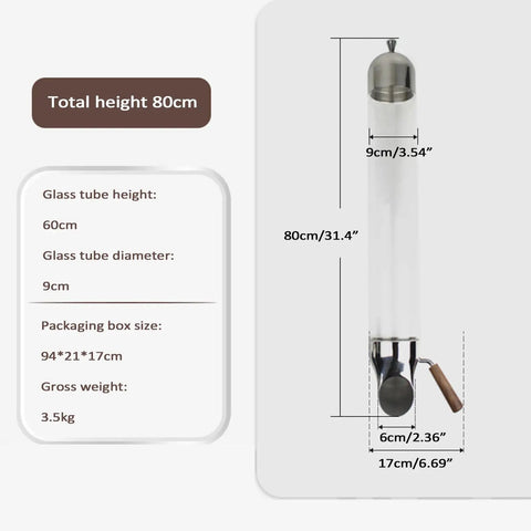 Wall Mounted Coffee Bean Dispenser With Adjustable Pour Spout And Airtight Lid keeps your kitchen game strong with dimensions 80cm height.