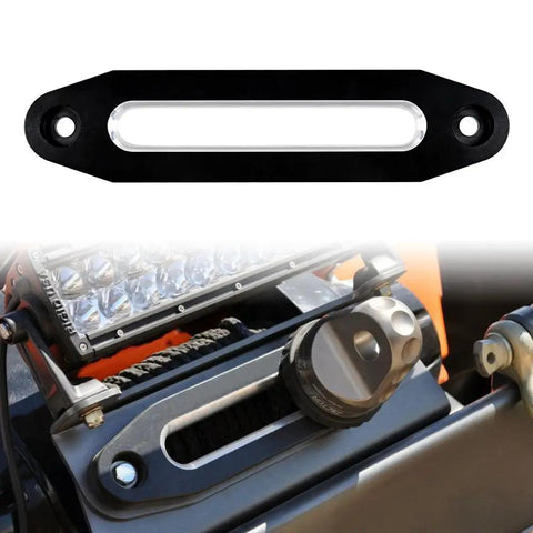 Black Silver Billet Aluminum 10 Inch Hawse Fairlead For ATV UTV And Truck Universal 10 Inch Bolt Mount Protects Synthetic