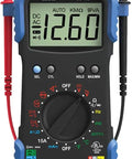 Pro Grade Automotive Digital Multimeter With Auto Range And Overload Protection Measures Up To 15 Amps 10 MOhm Input Impedance