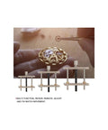 Watch Movement Holder Set Three Piece Metal Base For Repairing Tools Durable Rust Resistant For Watchmaker Use