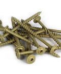 Cabinet Construction Screws No. 8 By 1-3/4 Inch With Torx T20 Drive Gold Finish 695-Piece Bulk Pack Includes 25mm Star Bit Pro Grade Wood Fasteners