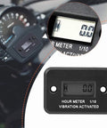 Peel And Stick Vibration Hour Meter Wireless Digital Waterproof Engine And Motor Gauge For Lawn Mower And Outdoor Equipment DJ 103 Easy Install No Wiring Required Durable And Accurate Timed Readout, black hour meter