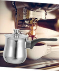 Stainless Steel Turkish Style Coffee Pot Milk Warmer Pitcher With Lid Small Pot Versatile Espresso Frothing Easy To Clean Capacity
