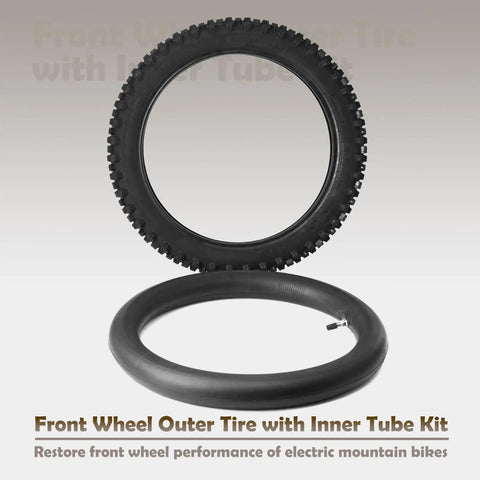Front Wheel Outer Tire With Inner Tube Kit Replacement For Tuttio Soleil 01 Yozma IN10 Yozma IN 10 Tutti Electric Dirt Bike 14 Inch Front Tire Tube Set For Off Road Motorcycle Ride Ready