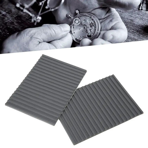 Two Pack 5.6 Inch Rubber Watch Repair Mats Portable Anti Slip Workstation Tool Organizer For Watchmakers Durable Non Slip Surface