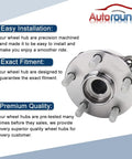 Front Wheel Bearing And Hub Assembly Compatible With Toyota Prius 2010 2016 And Lexus CT200h 2011 2017 5 Lug Replaces BR930660 43550 47010 Front Axle Unit With Flange Diameter 4.92 Inches Offset 1.85 Inches Bolt Circle 3.94 Inches