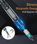 Strong magnetic bit of 24 In 1 Magnetic Screwdriver Set With Detachable Ratchet Handle Multi Bit Magnetic Drive Portable Precision Repair Kit