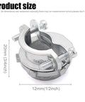 24 Pack One Half Inch Clamp Type Cable Connectors For Metallic Conduit Silver Zinc Durable Easy Install No Fuss For Romex Cables And Electrical Boxes Zinc Die Cast Construction For Long Lasting Durability And Secure Cable Termination.