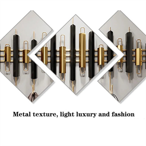 Slay Your Entryway With These Heavy Duty Metal Coat Hooks Wall Mounted For Living Room Bedroom Bathroom Closets Creative Multi Hook Design To Hang Coats Hats Purses Backpacks Space Saving Light Luxury That Slaps - close-up of stylish metal hooks in black and gold tones.