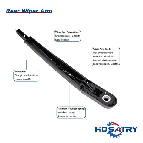Rear Wiper Arm Blade Set For Mercedes Benz GLE Class And ML SUVs Easy Install 12 Inch Replacement Wiper Arm Details