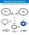 Product dimensions of Floor Jack Seal Replacement Kit With O Ring Seals For 3 To 3.5 Ton Jacks From Sears Craftsman And MVP