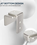 Sliding Barn Door Bottom Floor Guide U Shape With Flush Flat Bottom brushed nickel close-up