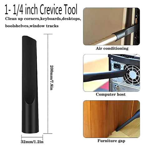 1 1/4 inch crevice tool for cleaning corners, keyboards, and furniture gaps, part of the 1 1/4 Inch Vacuum Attachments Kit