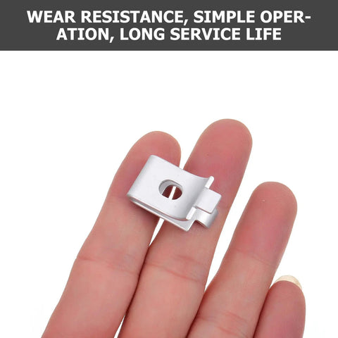 Adjustable Shelf Support Clips Clamp Aluminum Alloy Set of 50 Pieces for Wine Cabinet and Display Cabinet in hand