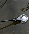 Golf Ball Retriever For Water, Telescopic 6 Feet Reach, Dual Zip Headcover, Lightweight Aluminum Grabber in use, grabbing ball from water