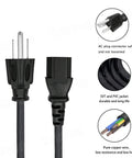 Eight Foot Heavy Duty AC Power Cord With Three Prong NEMA To C13 Plug For Gemini Junior Cutting Embossing Machine close-up view of connectors