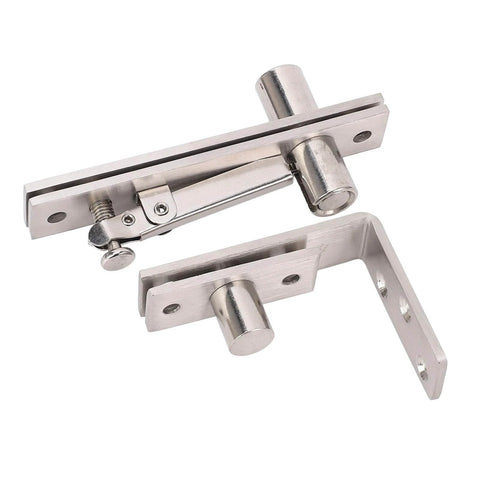 Concealed Door Pivot Hinge Stainless Steel Heavy Duty Brushed Finish 180 Degree Rotation 300 Lbs Load Capacity For Wooden Doors