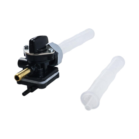 Plug And Play Vacuum System Petcock 22mm Straight Outlet Fits Harley Davidson Sportster 883 XL883 XLH883 1200 XL1200 XLH1200 From 1995 Through 2006 Fuel Valve Replacement 62169 95 95B Easy Install And Reliable showing side view with brass outlet