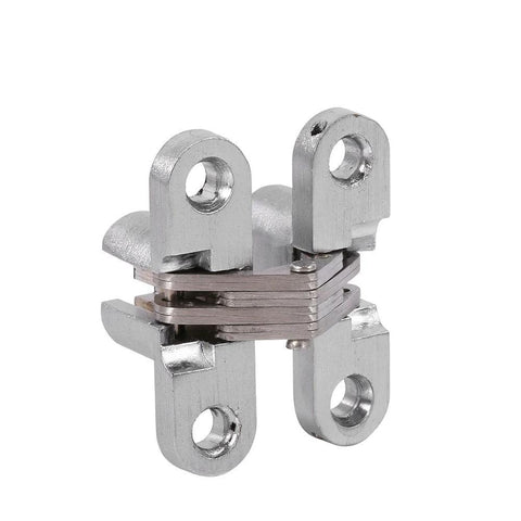 Hidden Hinge Zinc Alloy Invisible Folding Door Cross Hinge With 180 Degree Opening For Wardrobes And Folding Doors, Heavy Duty