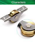 Set Of 5 Copper Electroplating Sliding Wheels 26mm Diameter Door And Window Pulleys With Stainless Steel Shells 65x13.5mm Overall Size